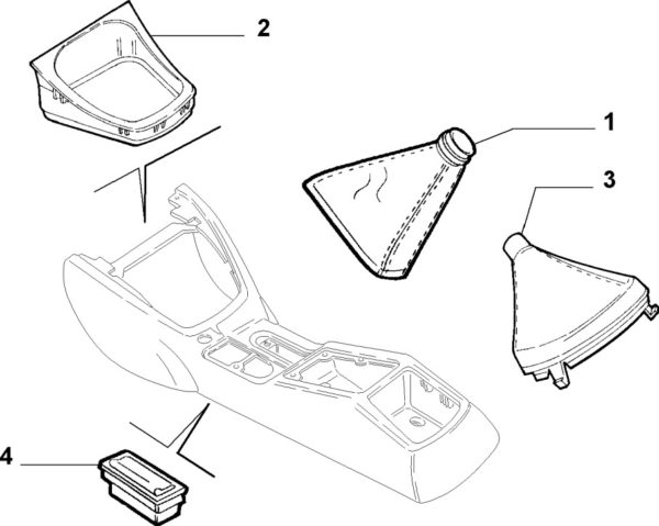 Alfa Romeo GTV/Spider Handbrake Lever Gaiter And Frame - Phase 2 - Image 2