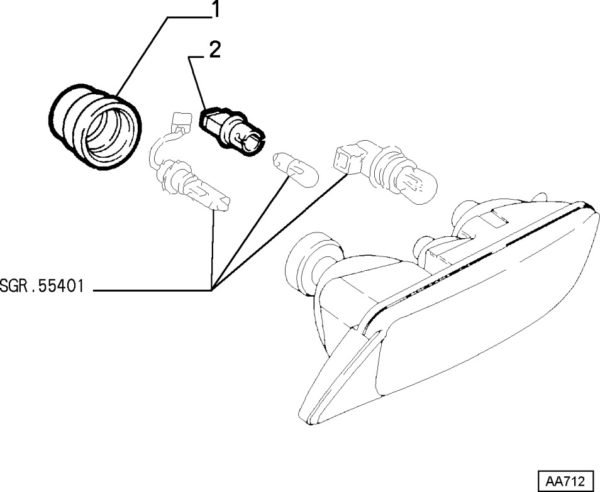 Alfa Romeo GTV/Spider (916) Fog Light Rear Cap - RH - Image 2