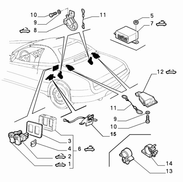 Alfa Romeo Spider (916) Roof/Hood Switch - Override - Image 2