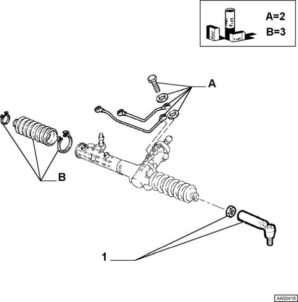 Alfa Romeo GTV/Spider (916) Steering Rack Repair Kit - Image 2
