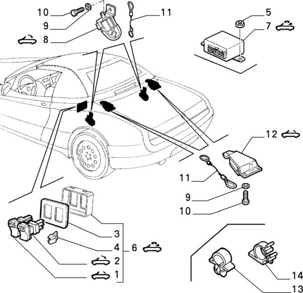 Alfa Romeo Spider Hood Lock - RH - Image 2