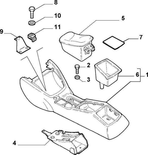 Alfa Romeo GTV/Spider Centre Console Storage Compartment Replacement Catch - Image 2