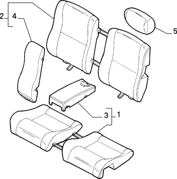 Alfa Romeo GTV Rear Seat Centre Section - Image 2