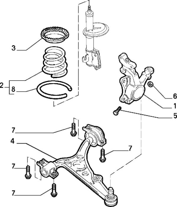 Alfa Romeo 145/146 Front Suspension Hub Carrier - RH - Image 3