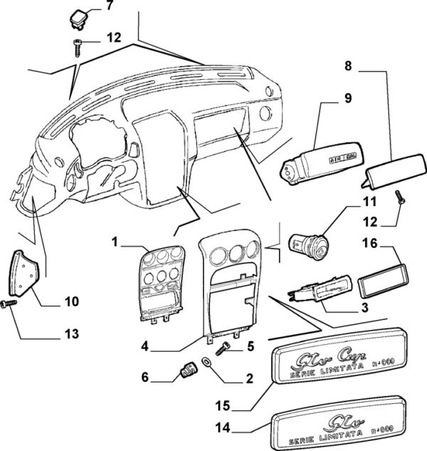 Alfa Romeo GTV/Spider Instrument Panel - LHD - Image 2