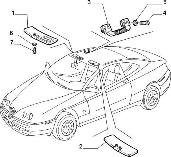 Alfa Romeo GTV Sun Visor - Left Hand - Image 2