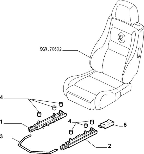 Alfa Romeo GTV/Spider Seat Runner Rear Cover - Image 2