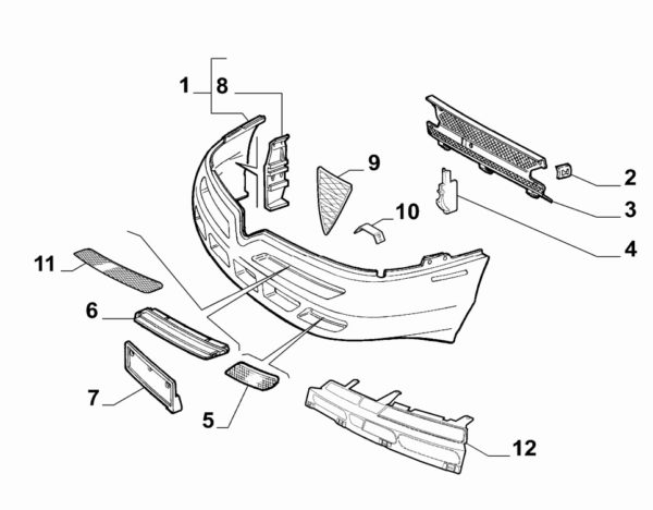 Alfa Romeo GTV/Spider Phase 3 Grille - Lower section - Image 2