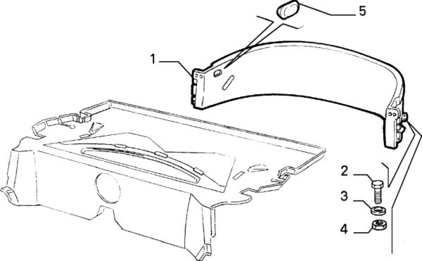 Alfa Romeo Spider (916) Wind Deflector Bracket Hole Cover - Image 2