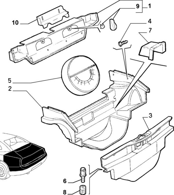 Alfa Romeo Spider Boot Storage Hatch Clip - Image 2