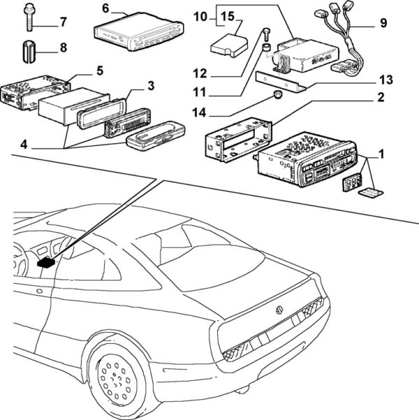 Alfa Romeo GTV/Spider Radio Surround 95-03 - Genuine - Image 2