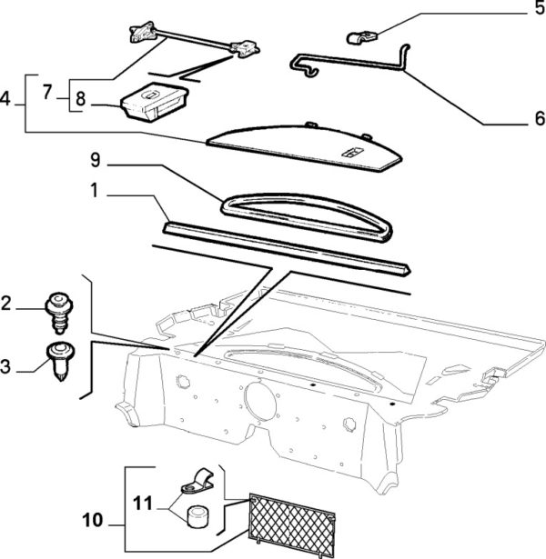 Alfa Romeo Spider Storage Net Clip - Image 3