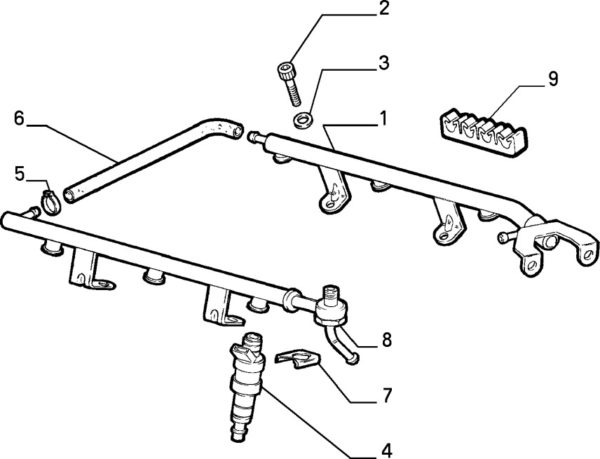 Alfa Romeo GTV/Spider V6 Fuel Injector - Image 2