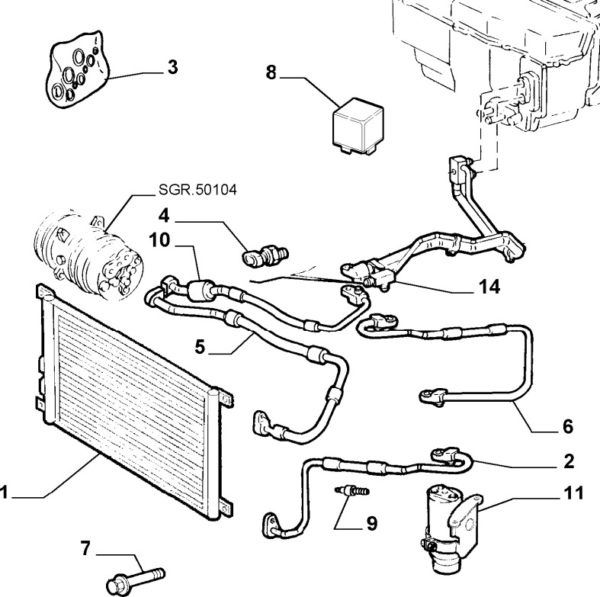Alfa Romeo GTV/Spider Air Conditioning Condenser - Late Type - Image 3