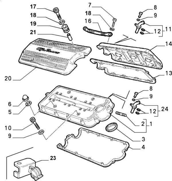 Alfa Romeo GTV/Spider (916) V6 Coil Cover Screw Set - Image 3