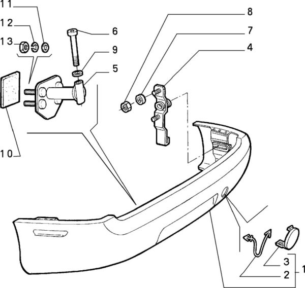 Alfa Romeo GTV/Spider Rear Bumper Fixing Bolt - Stainless Steel - Image 2