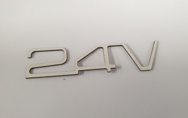 Alfa Romeo '24v' Badge Adhesive Backing