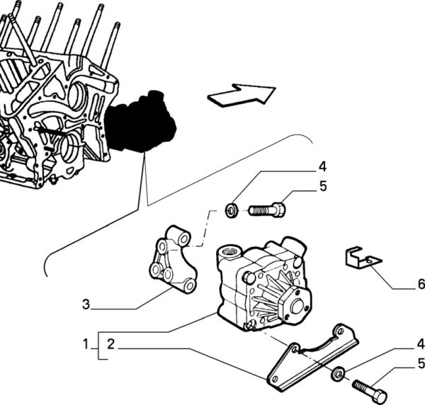 Alfa Romeo GTV/Spider Power Steering Pump - V6 - Image 2