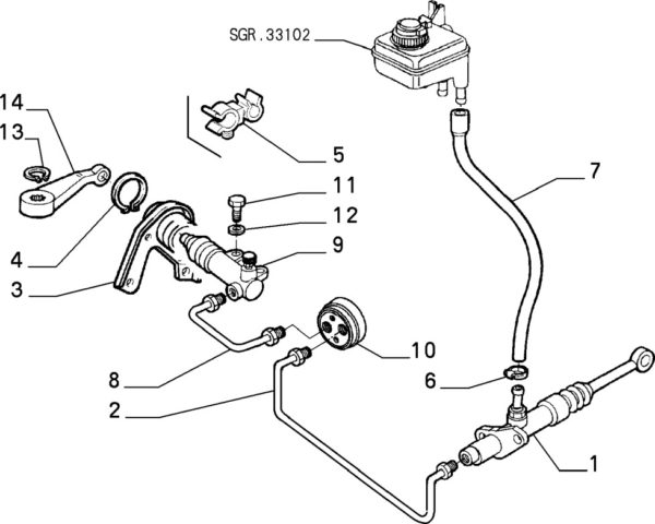 Alfa Romeo GTV/Spider Twinspark & JTS Clutch Operating Arm - Image 2