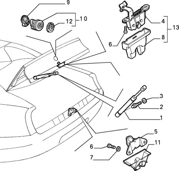 Alfa Romeo GTV/Spider Swivel Boot Badge - Image 2