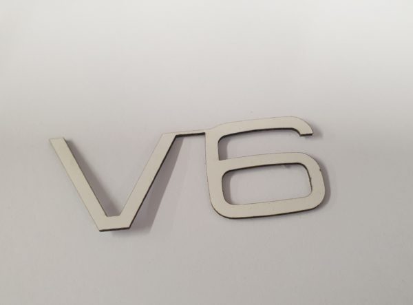 Alfa Romeo 'V6' Badge Adhesive Backing