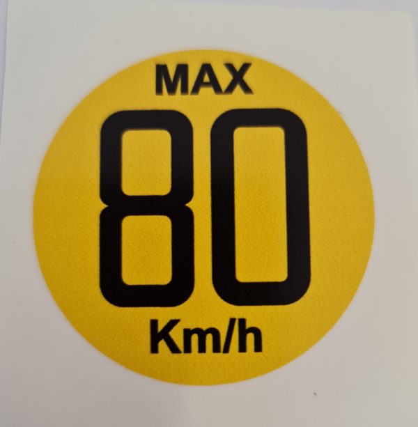 Alfa Romeo GTV/Spider Spare Wheel Maximum Speed Sticker