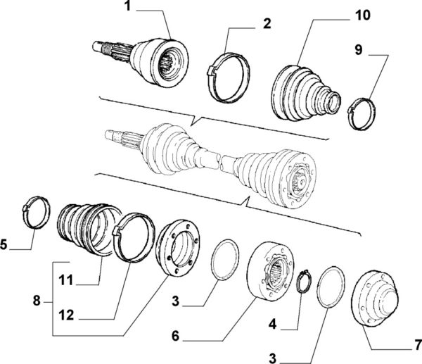 Alfa Romeo GTV/Spider Twinspark Inner CV Joint Boot CF2, CF3 & JTS - Aftermarket - Image 2