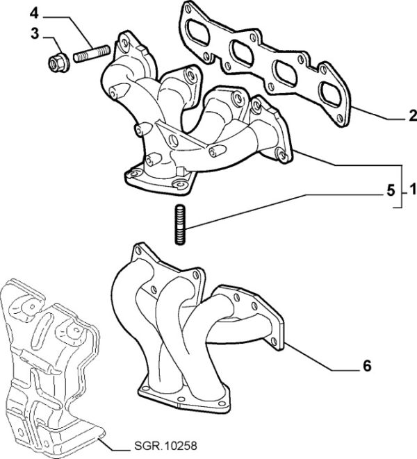 Alfa Romeo GTV/Spider Twinspark Exhaust Manifold - Late Early Type - Image 2