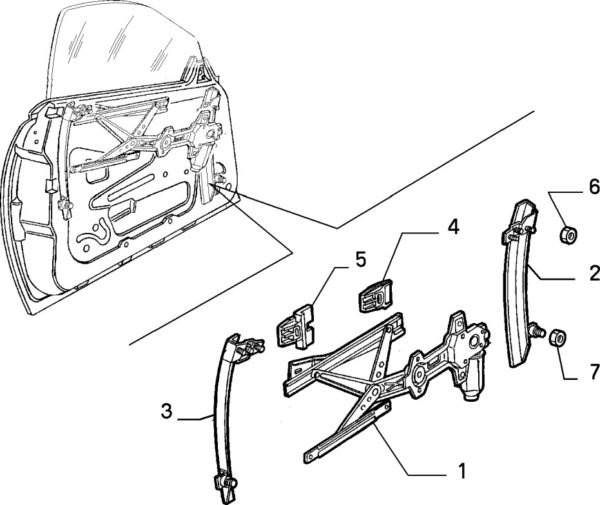 Alfa Romeo GTV/Spider Window Regulator - RH - Genuine - Image 2