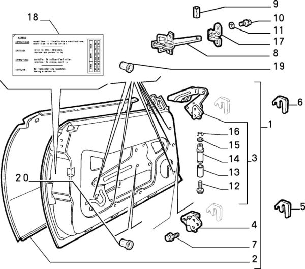 Alfa Romeo GTV/Spider (916) Door Fixing Rivnut - Image 2