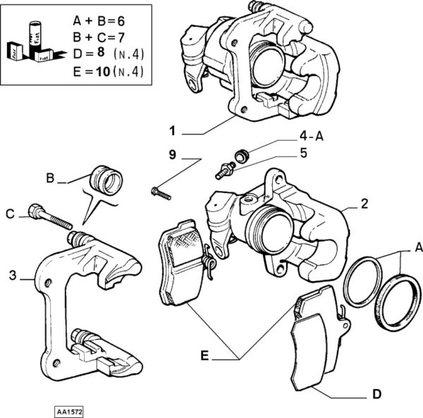 Alfa Romeo GTV/Spider Rear Brake Pads - Image 2