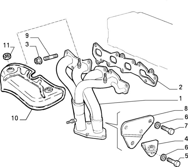 Alfa Romeo GTV/Spider Twinspark Manifold/Head Exhaust Gasket - Early - Image 2
