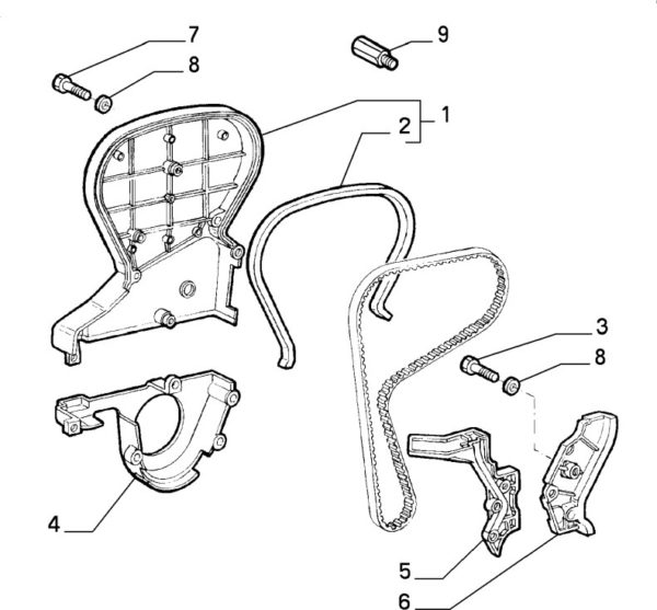 Alfa Romeo GTV/Spider Twinspark Belt Cover - Genuine - Image 2