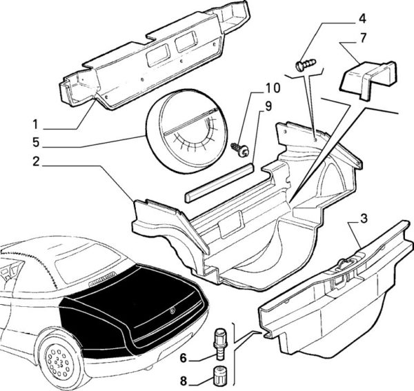 Alfa Romeo Spider Spare Wheel Protective Channel - Image 2