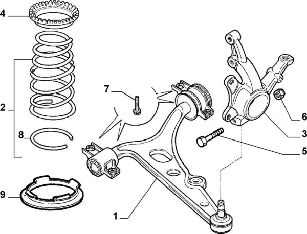 Alfa Romeo GTV/Spider (916) Front Suspension Spring Top Rubber - Image 2