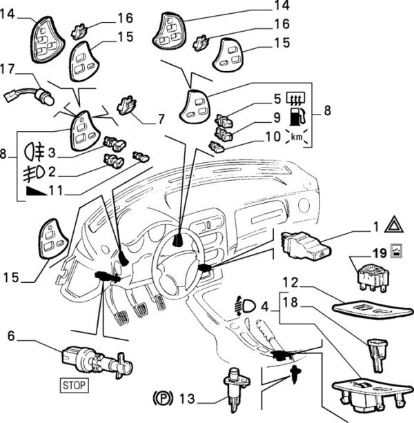 Alfa Romeo GTV Rear Screen De Mist Switch - Phase 1 - Image 2