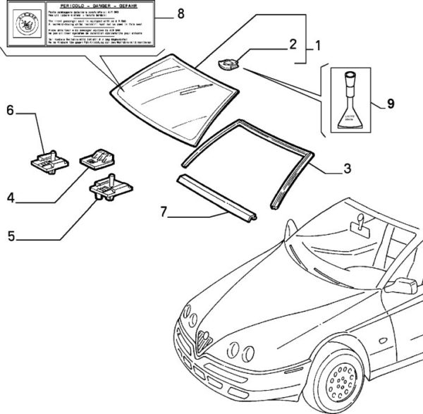 Alfa Romeo GTV/Spider Front Windscreen Support - Inner - Image 2