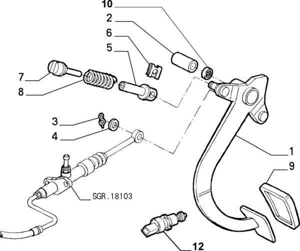 Alfa Romeo GTV/Spider Brake Light Switch - Image 2