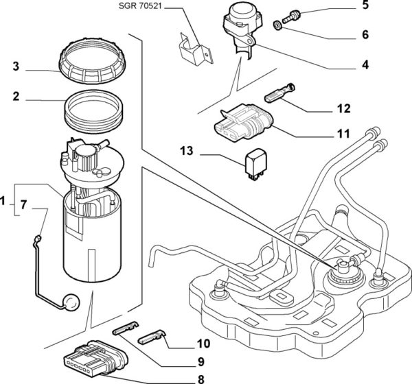 Alfa Romeo 156 Fuel Pump Securing Ring/Nut - Image 2
