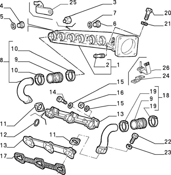 Alfa Romeo GTV/Spider (916) V6 12v Inlet Manifold Gasket - Image 2