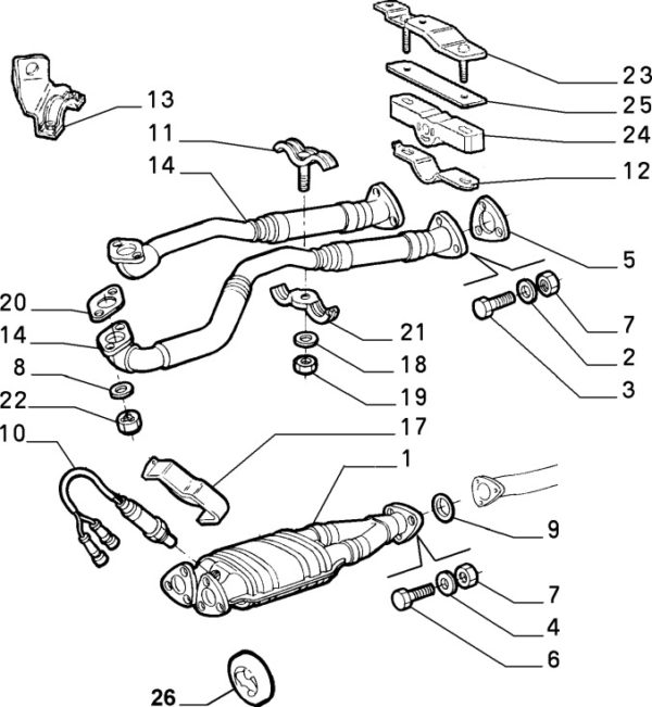 Alfa Romeo Spider (916) V6 12v Exhaust Downpipe Gasket - Image 2