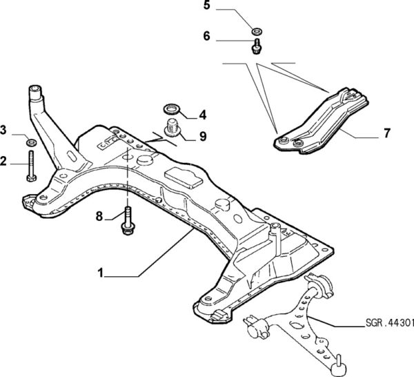 Alfa Romeo GTV/Spider (916) Front Sub Frame Mounting Bolt - Image 2
