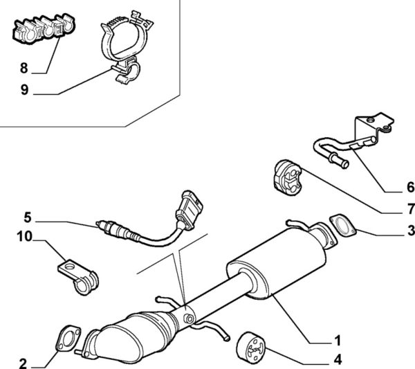 Alfa Romeo GTV/Spider Twinspark Downpipe to Cat Exhaust Gasket - Image 2