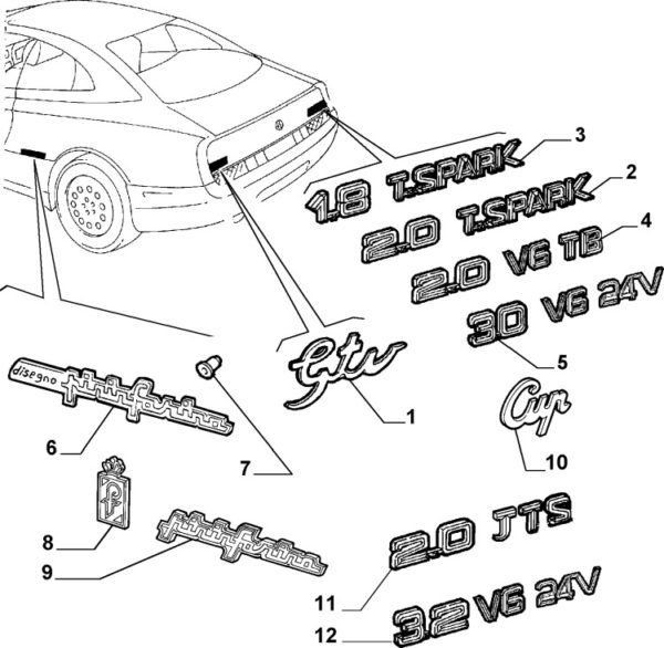 Alfa Romeo Cup Script Boot Badge - Image 2