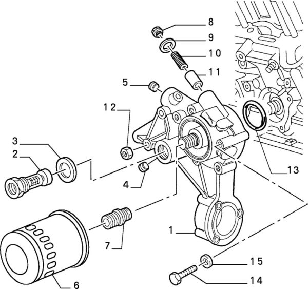 Alfa Romeo V6 12v Oil Filter Housing O Ring - Image 2