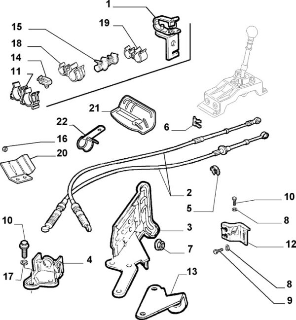 Alfa Romeo GTV/Spider V6 Gear Change Cable - Image 2