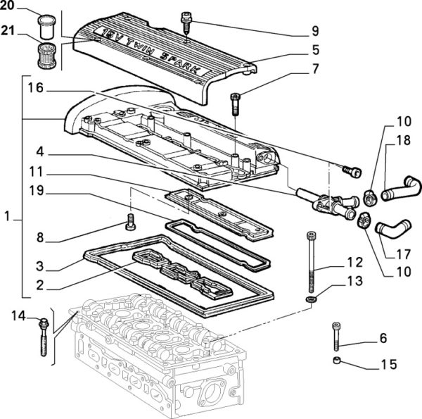 Alfa Romeo GTV/Spider (916) Twinspark Coil Cover - Phase 1 - Image 2