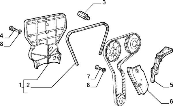 Alfa Romeo GTV/Spider Twinspark Cam Belt Cover Trim/Seal - Image 2