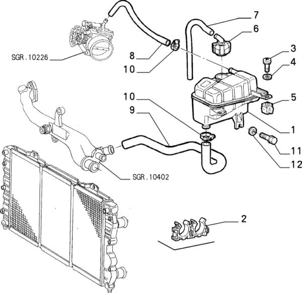 Alfa Romeo GTV / Spider Twinspark Bypass Hose - Image 2