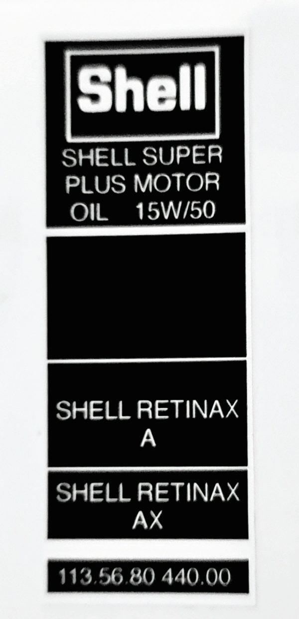 Alfa Romeo SZ/RZ and 75 Shell Oil Sticker